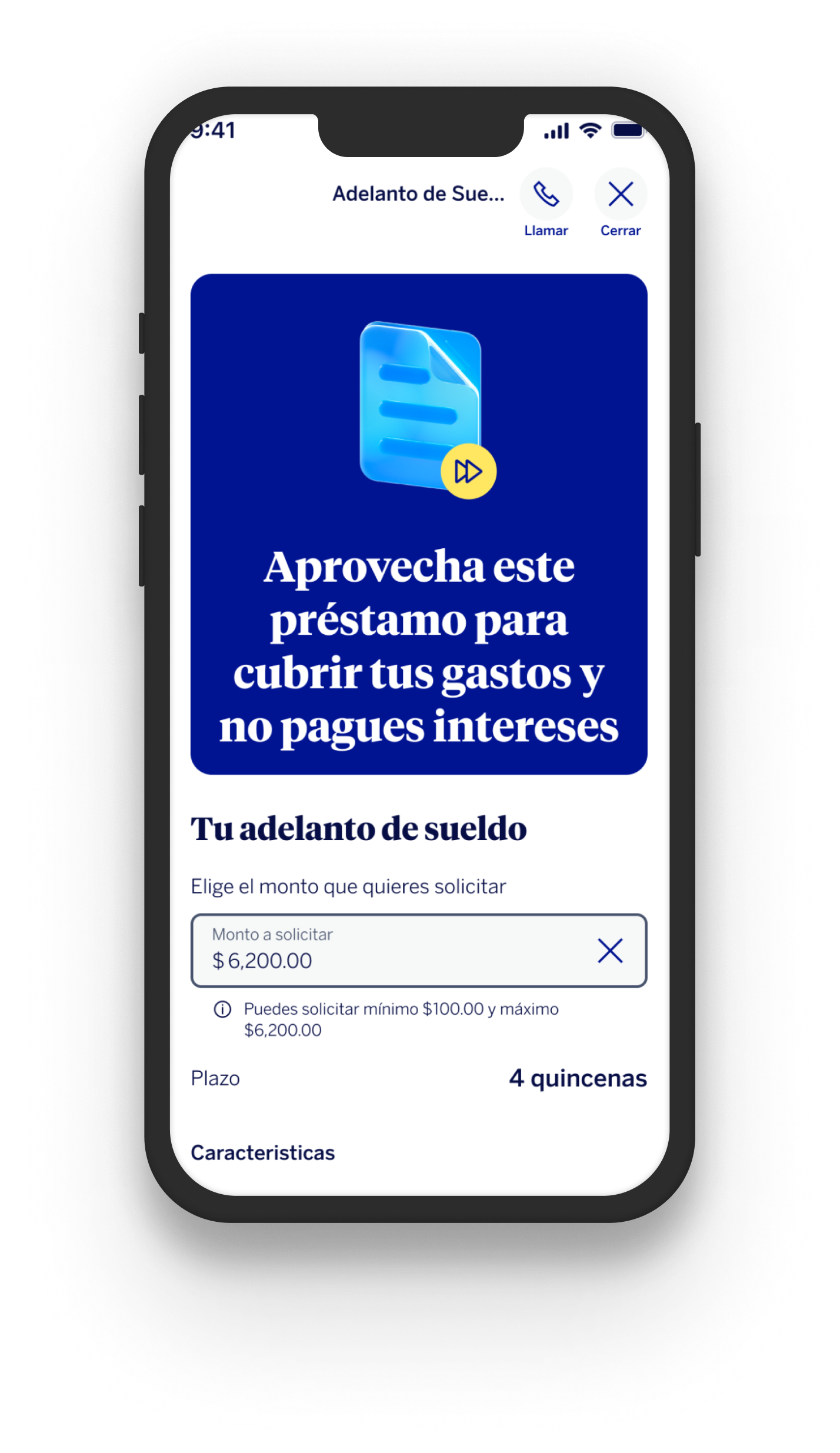 BBVA — One Click adelanto de nómina